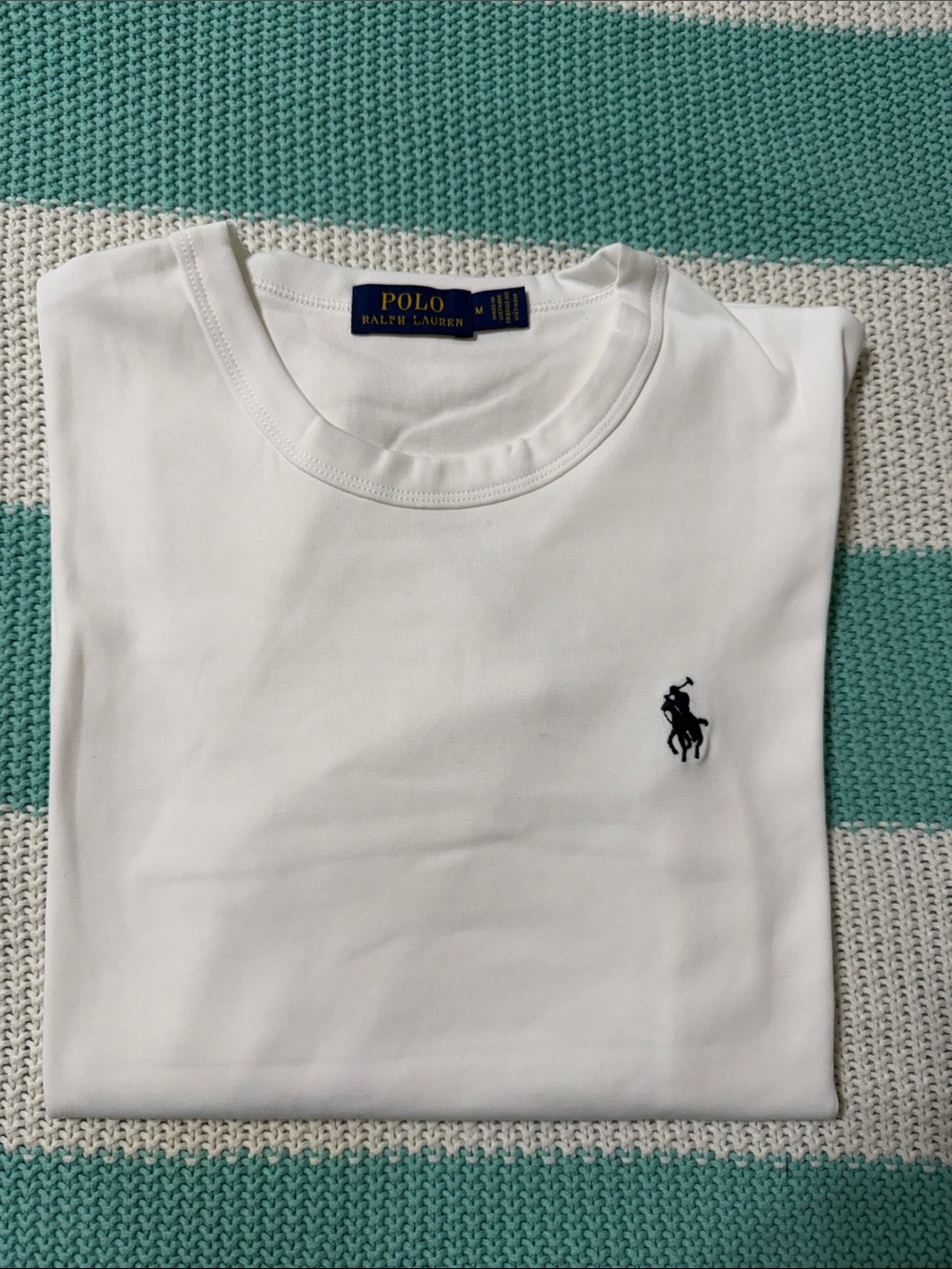 Polo by Ralph Lauren White Long Sleeve Tee with Navy Pony